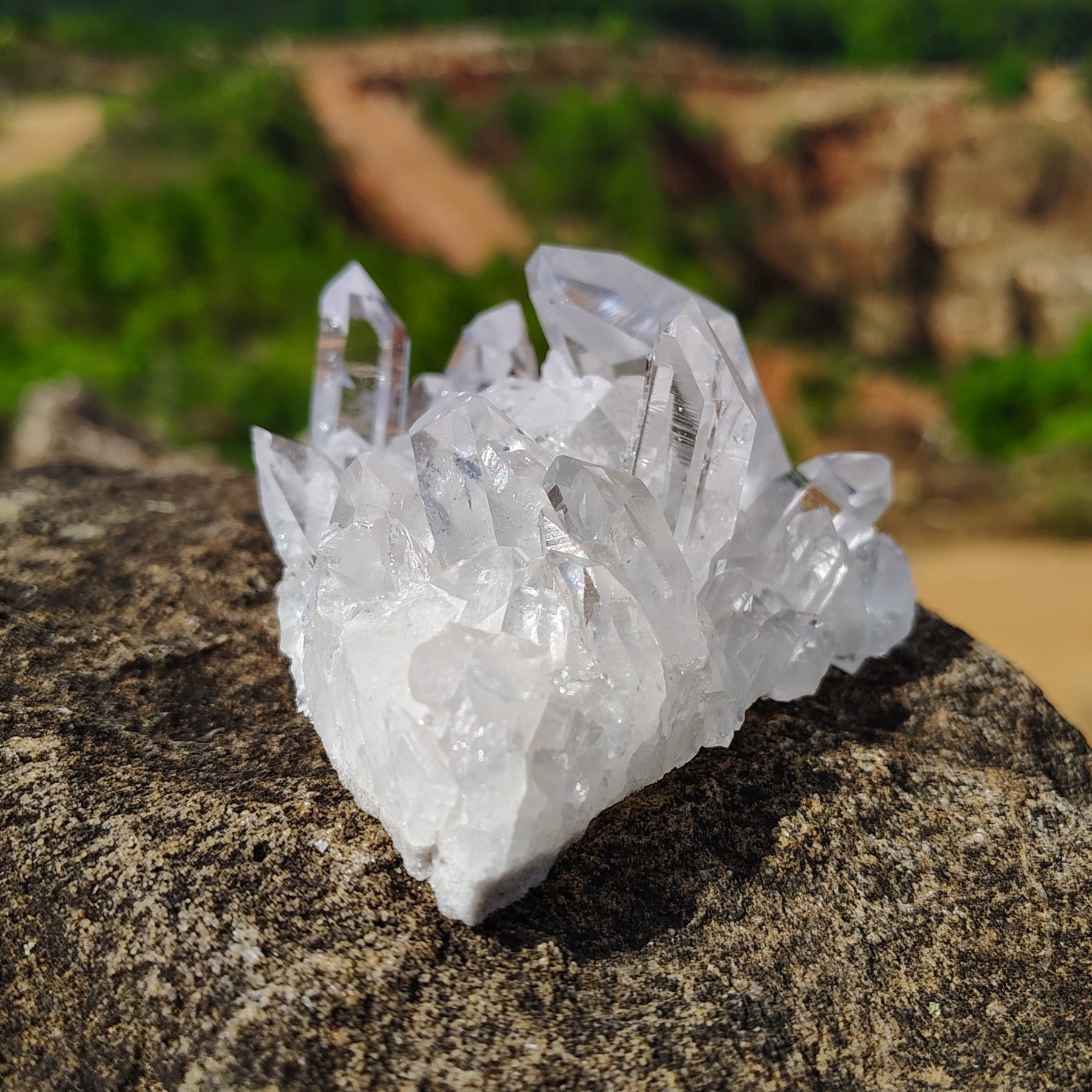 This is the right side of this clear quartz cluster