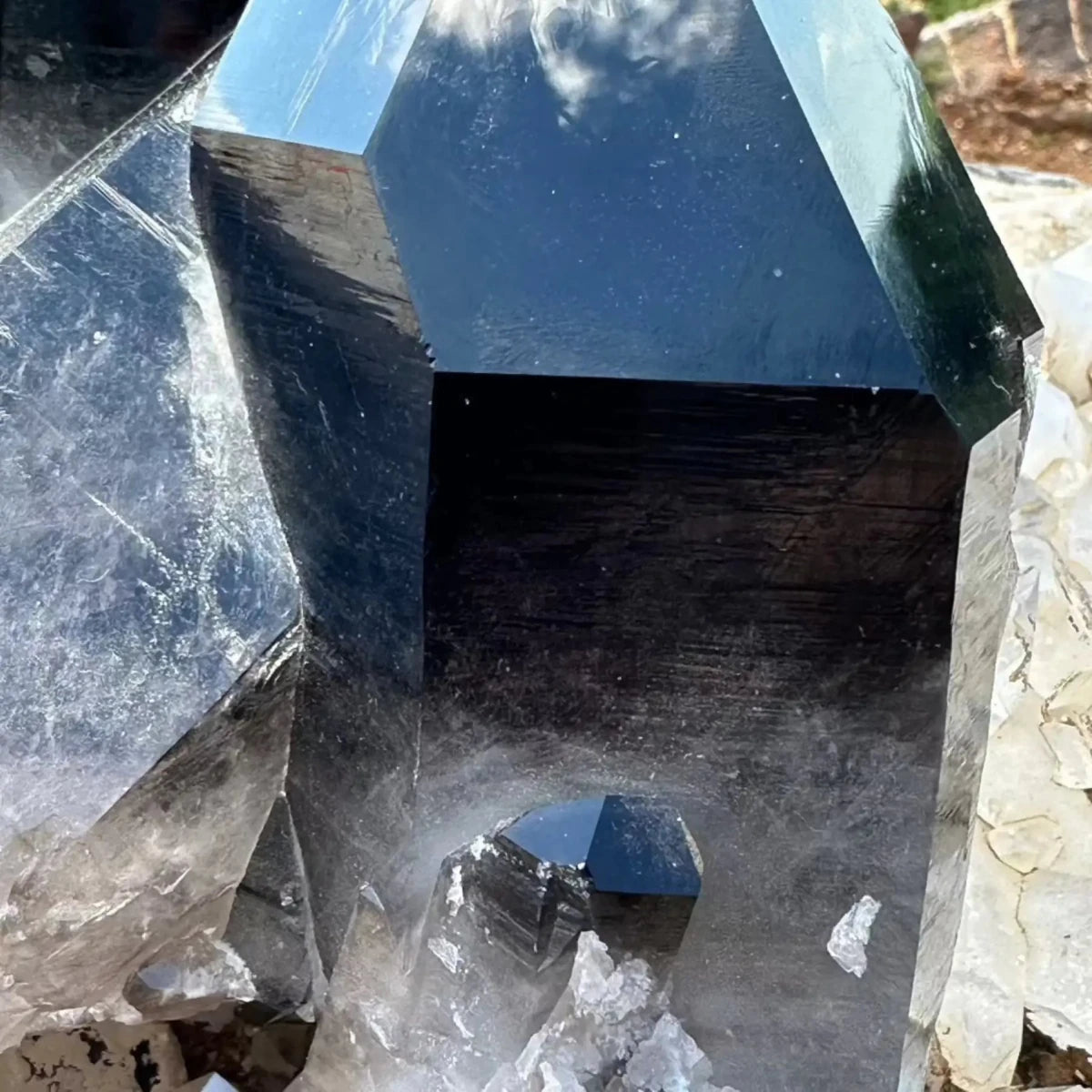 CLose Up Of a Quartz Cluster Heat Enhanced