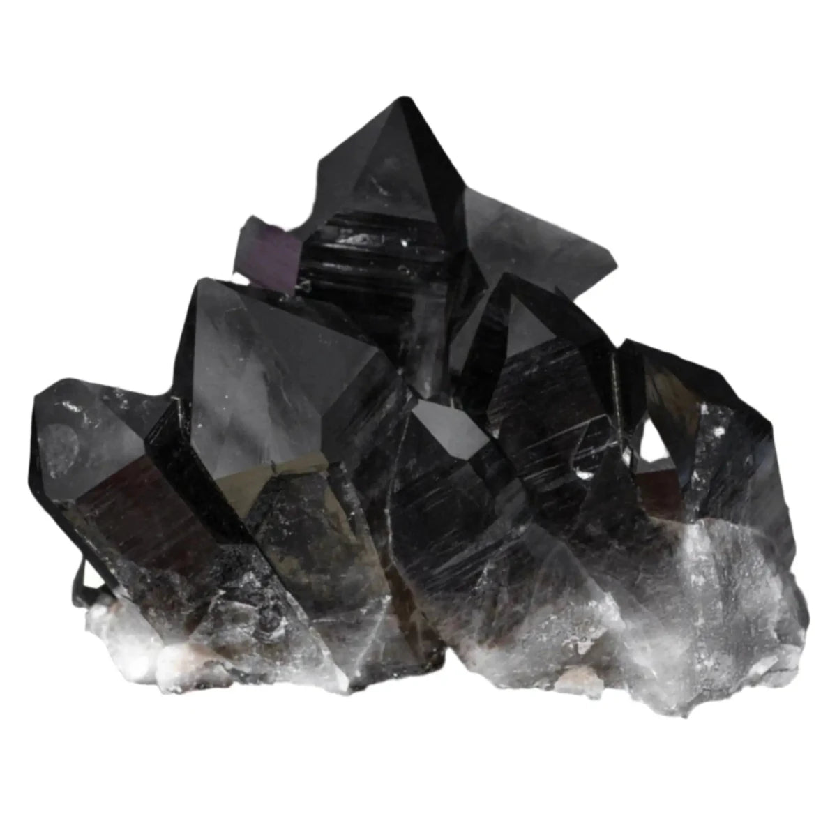 Enhanced Irradiated Smoky Quartz Crystal Cluster