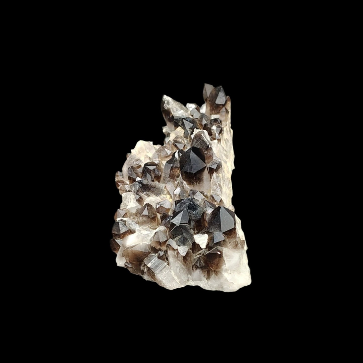 This is the left side of this smoky Quartz crystal cluster