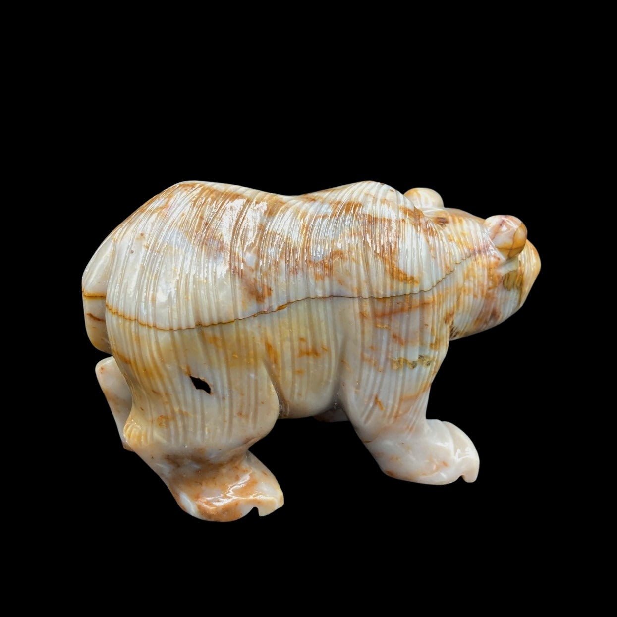 Back Side Of Soapstone Bear Figurine