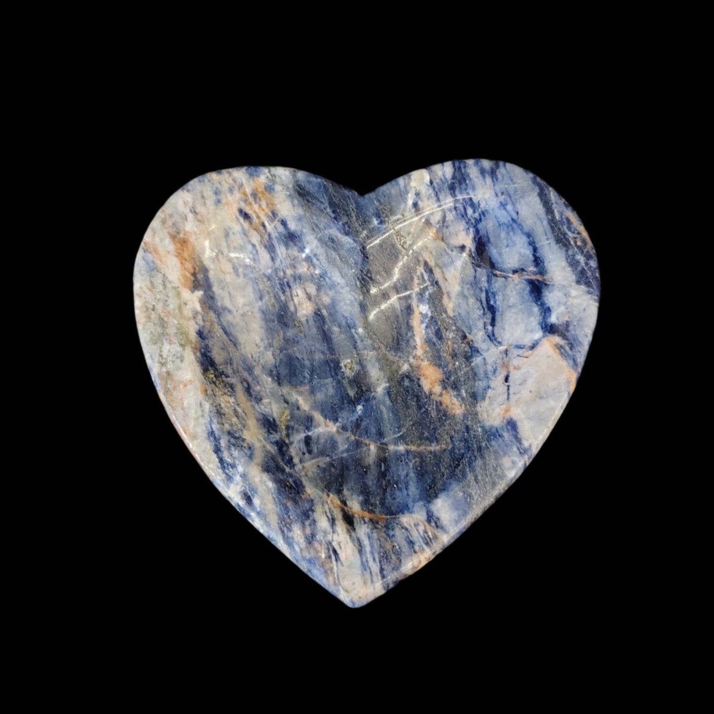 This is the sodalite bowl in artificial indoor lighting