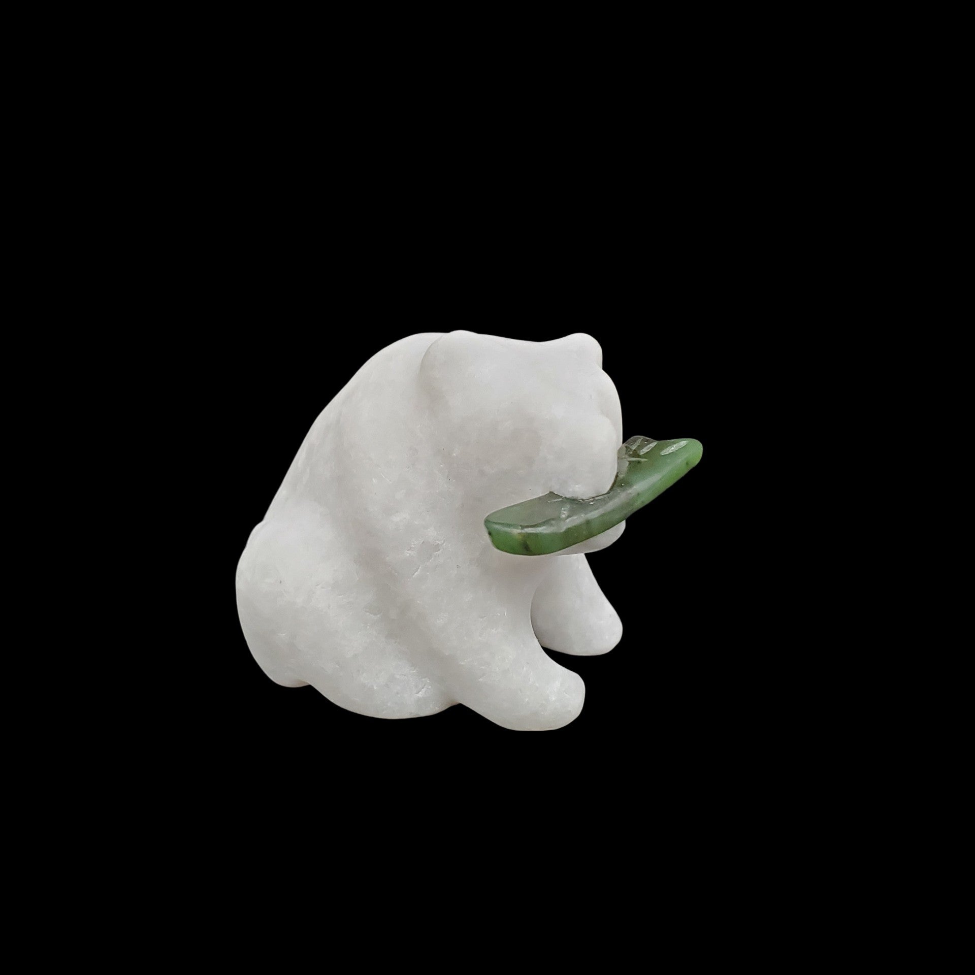 Star Marble Polar Bear Jade Fish Figurine