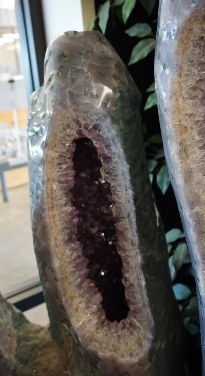 Close Up Of Large Amethyst Chimney