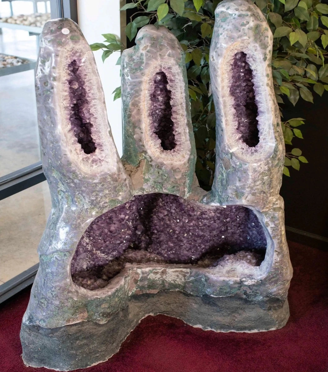 Large Amethyst Geode With 3 Growths