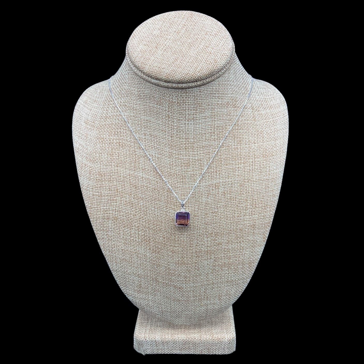 Sterling Silver And Ametrine Necklace