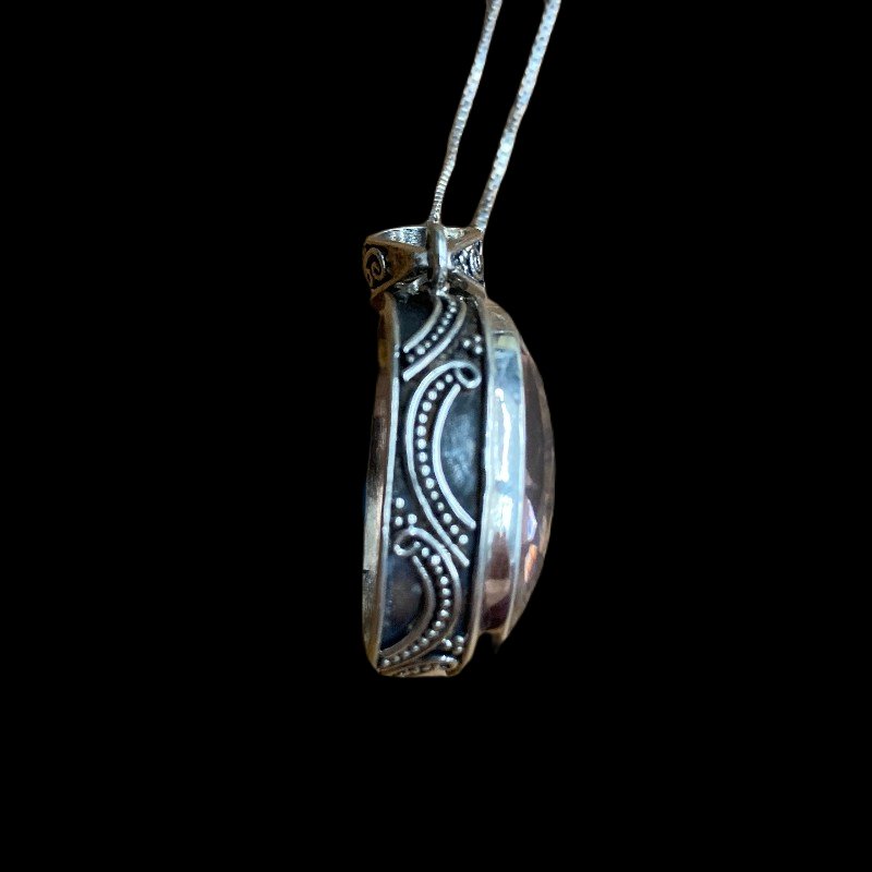 Design On The Side Of The Ametrine Pendant