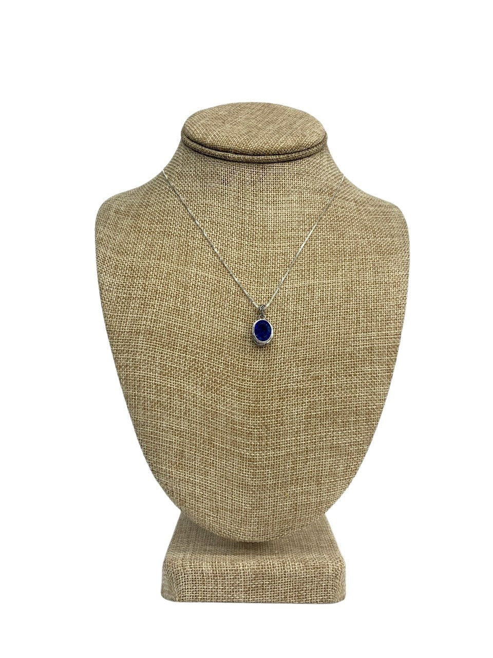 Sterling Silver And Tanzanite Necklace