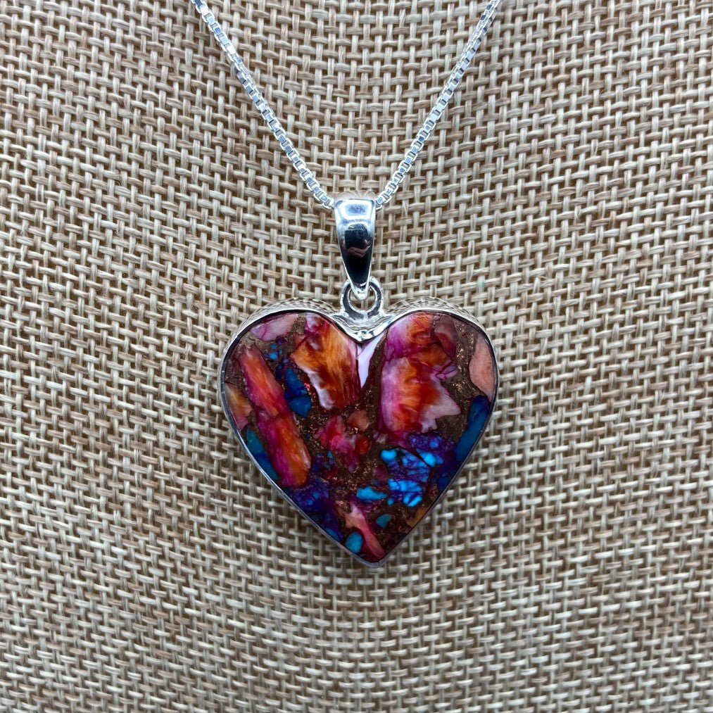 Close Up Of Oyster Turquoise Heart Pendant