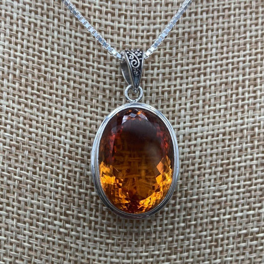 Close Up Of Citrine Pendant