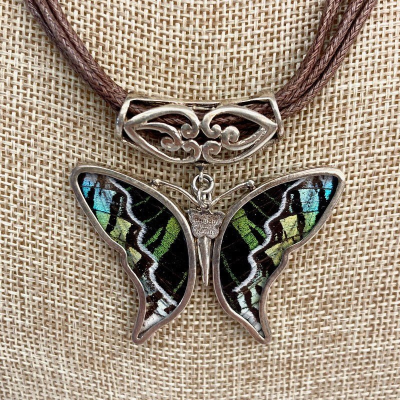 Close Up Of Sterling Silver Genuine Butterfly Pendant