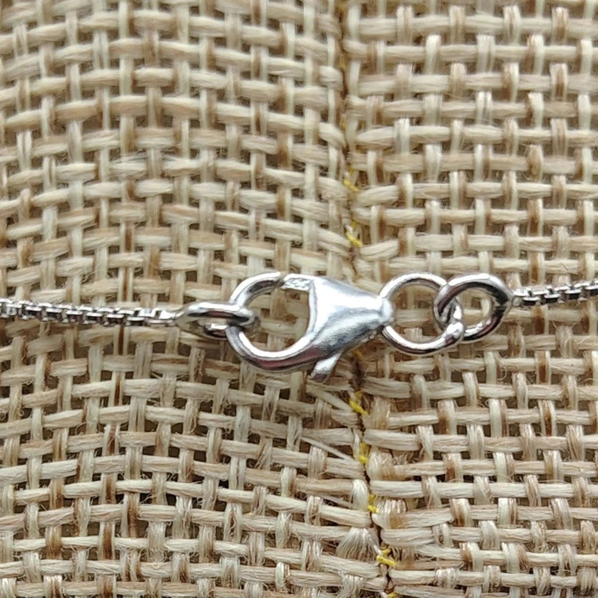 This is a close up of this Sterling Silver lobster claw clasp