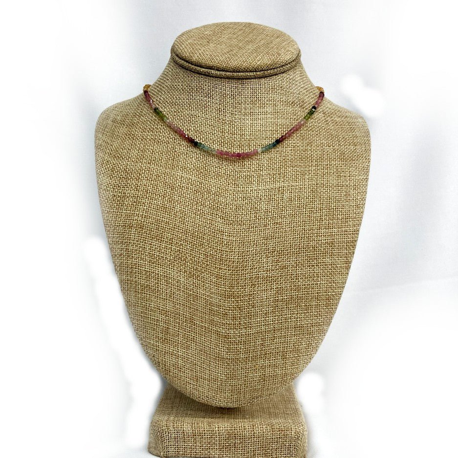 Sterling Silver And Tourmaline Necklace