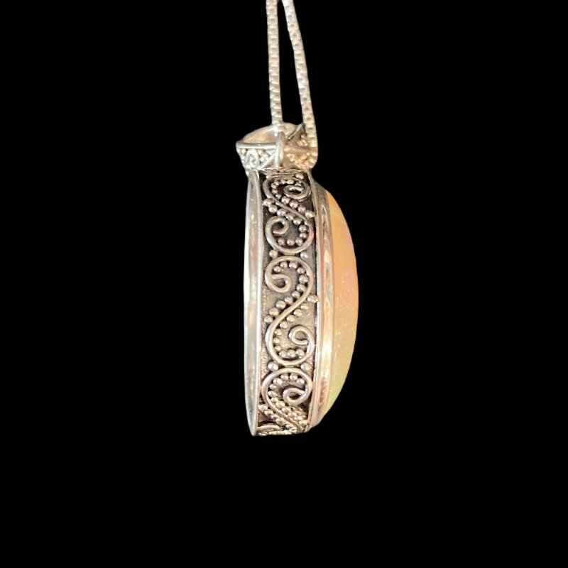 This Is The Design On The Outer Edge Of The Sterling SIlver Pendant Setting