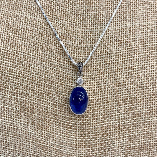 Close Up Of Tanzanite Gemstone Necklace