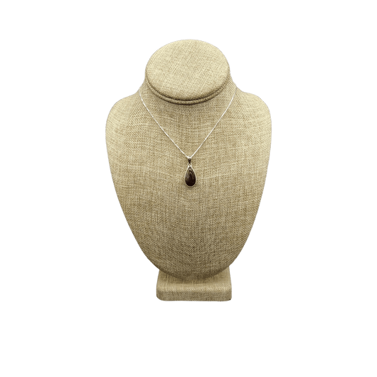 This is the front view of this Sterling Silver and Cacoxenite Amethyst necklace