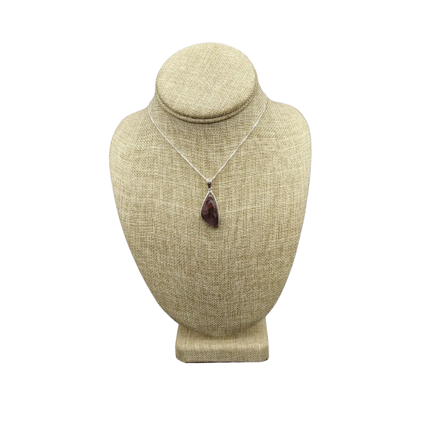 This is the front view 0f Cacoxenite Amethyst Pendat and sterling chain
