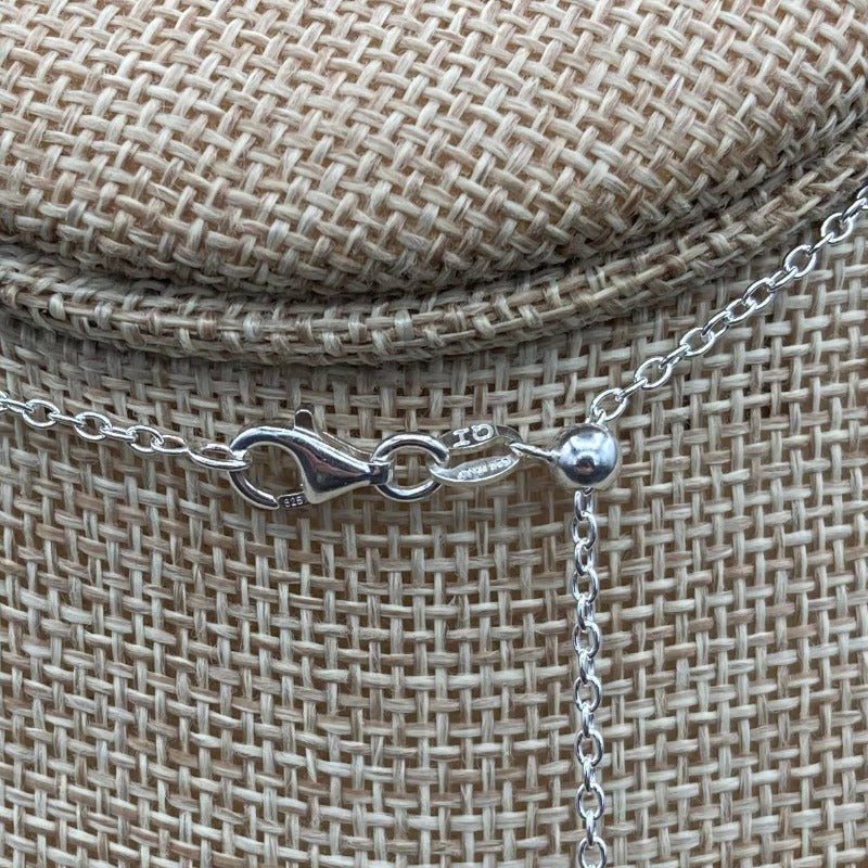 Adjustable Sterling Silver Chain Necklace With A Lobster Claw Clasp