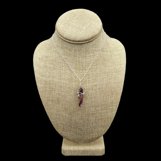 This is a picture of this double terminated Fluorite point Sterling Silver necklace