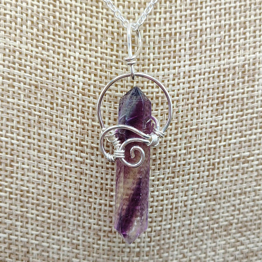 This is a close up of the Fluorite pendant