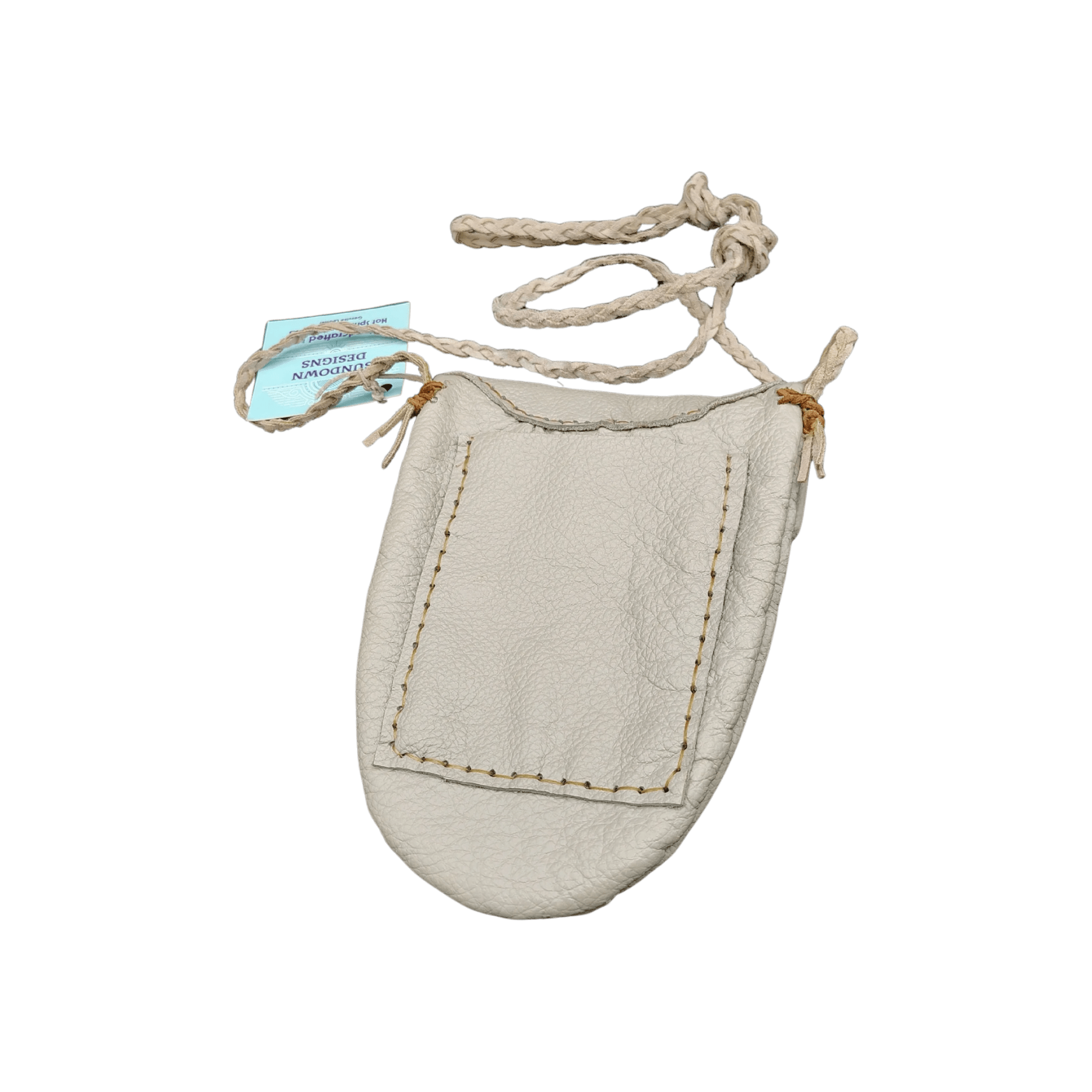 This is the back side of this hand-made leather purse