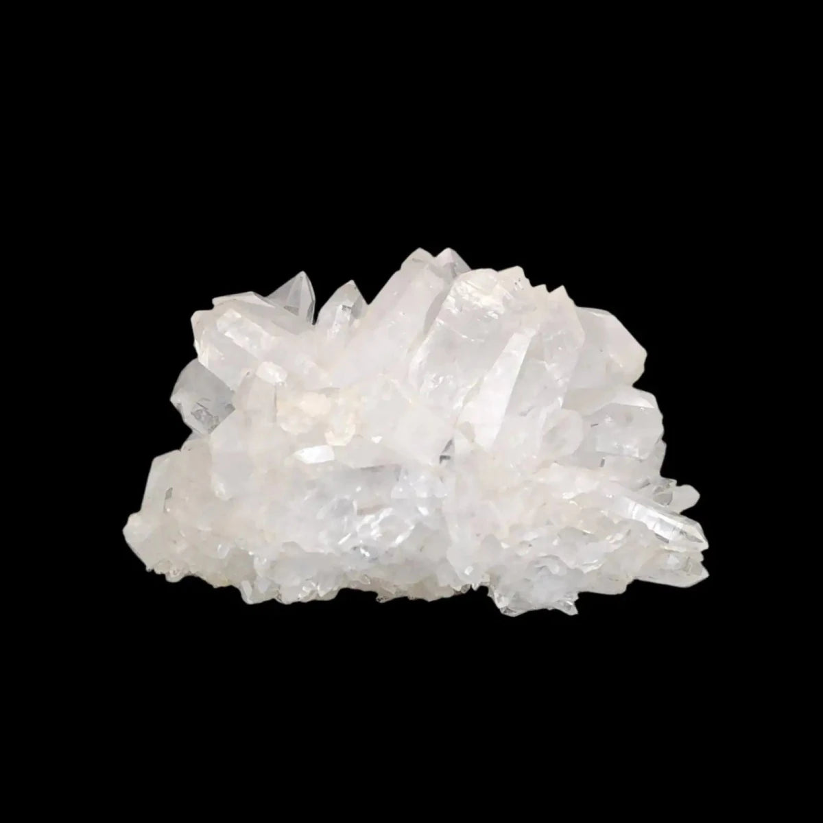 This is the front side view of this Quartz crystal cluster