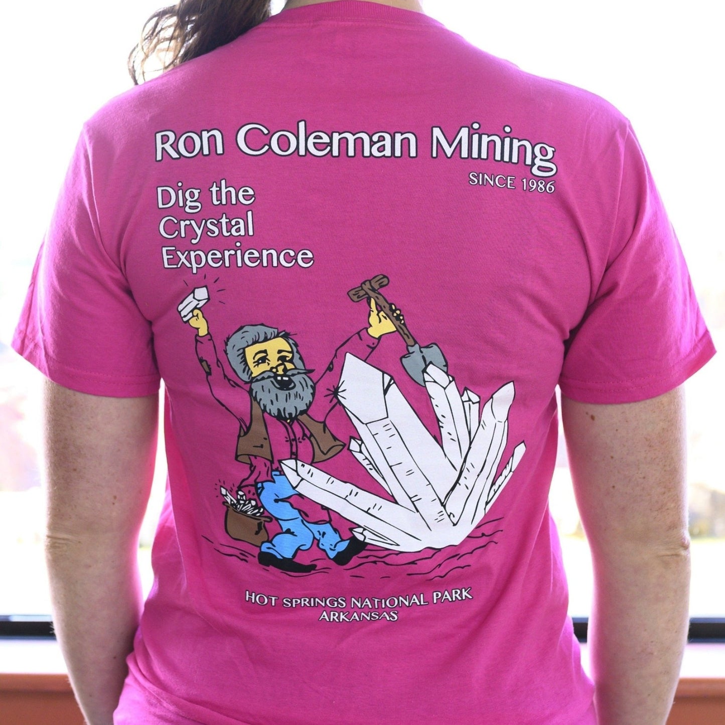 Back Graphics Ron Coleman Mining Pink T-Shirt