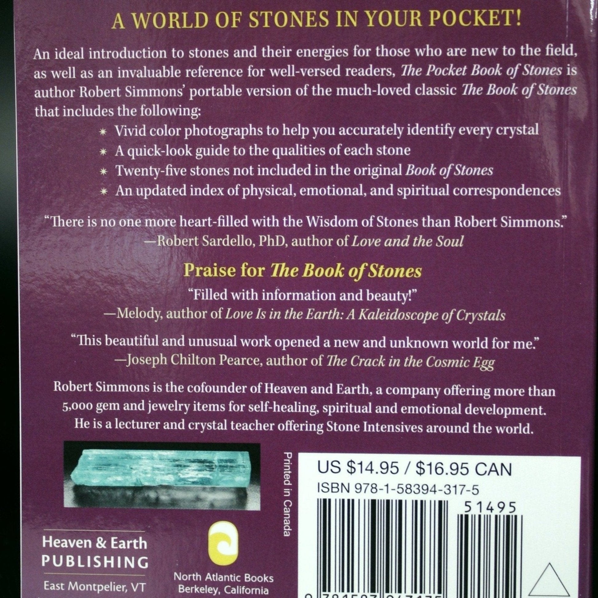 Back Cover of Pocket Book Of Stones