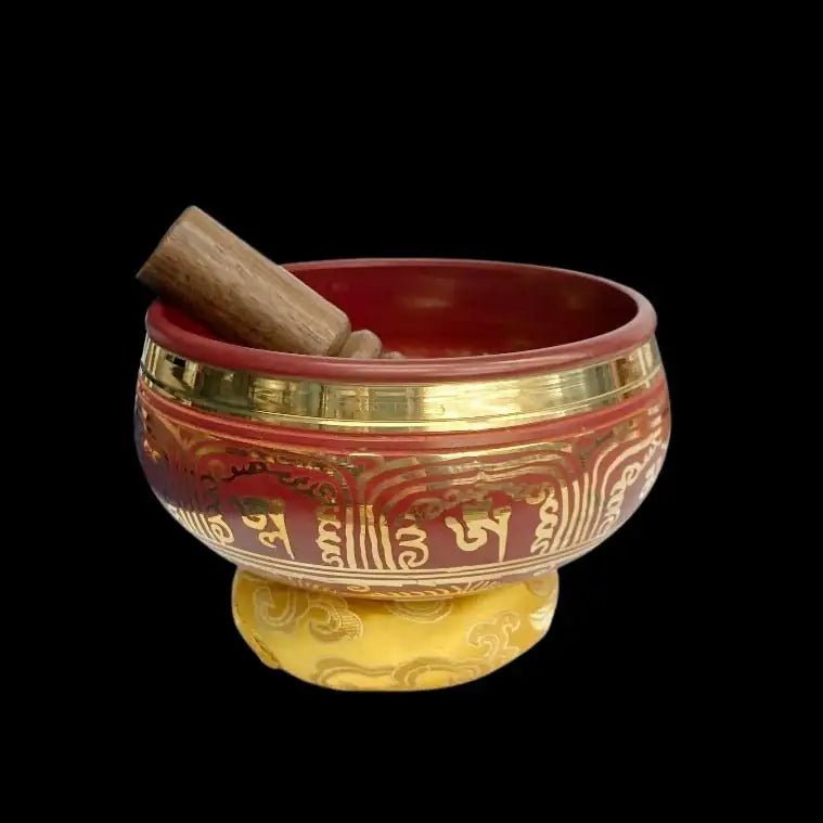 Medium Burgundy Tibetan Singing Bowl