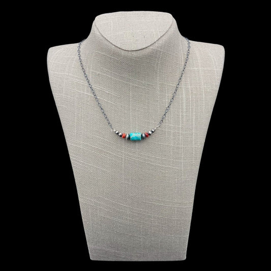 Turquoise Chain Link Necklace