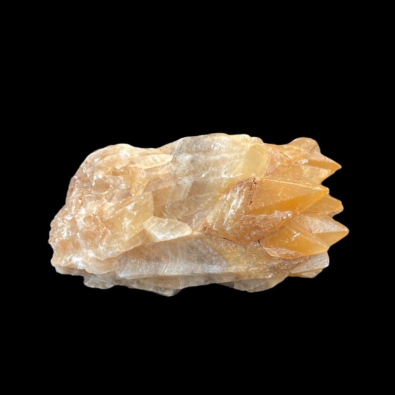 Right Side Of Unique Dog tooth Calcite Home Decor Center Piece, Cream And Orange In Color