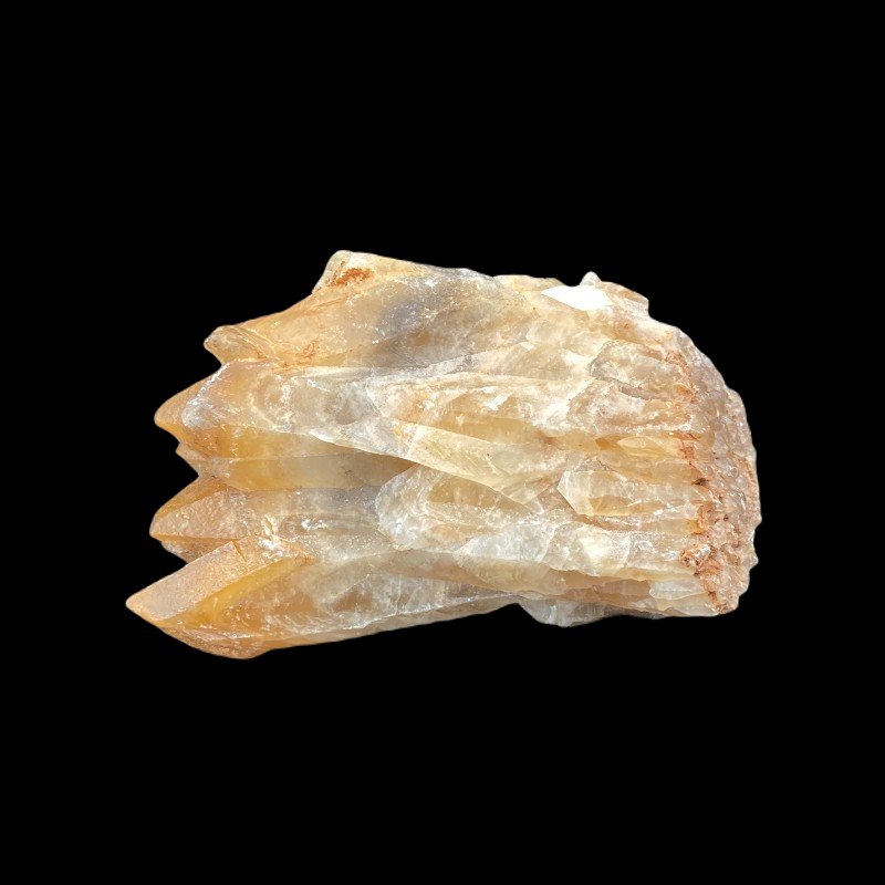 Left Side Of Unique Dog Tooth Calcite Home Decor Center Piece, Orange And Cream In Color