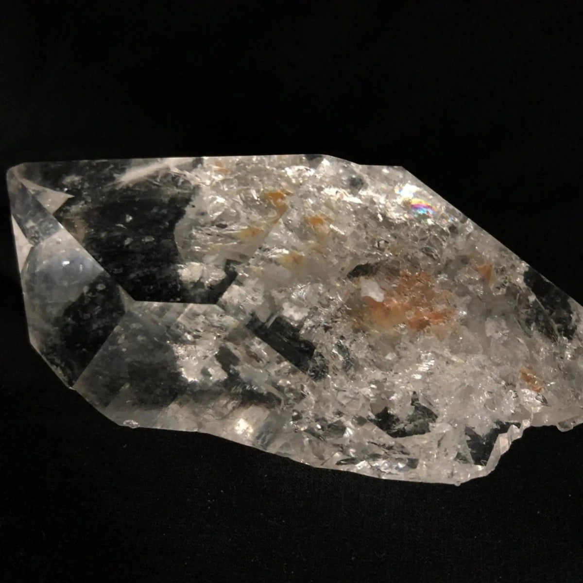 Close Up Of The Iron Within A  Quartz Crystal