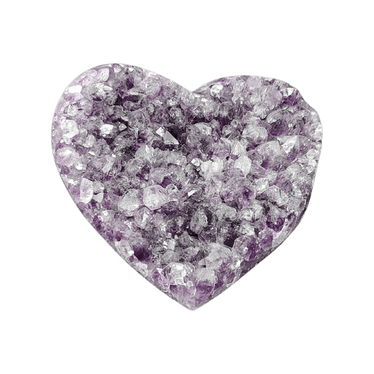 This is the front side of this Amethyst heart