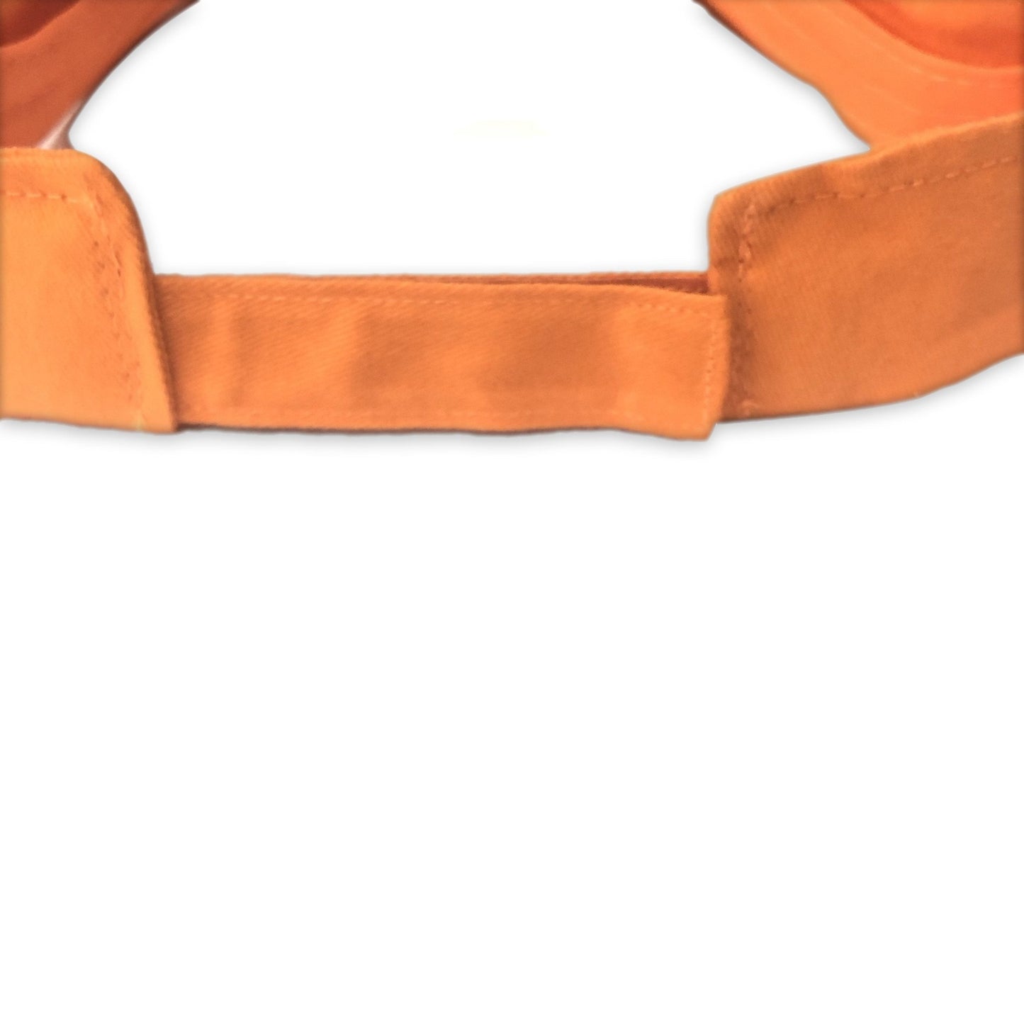 Back Velcro Closure On Orange Visor Hat