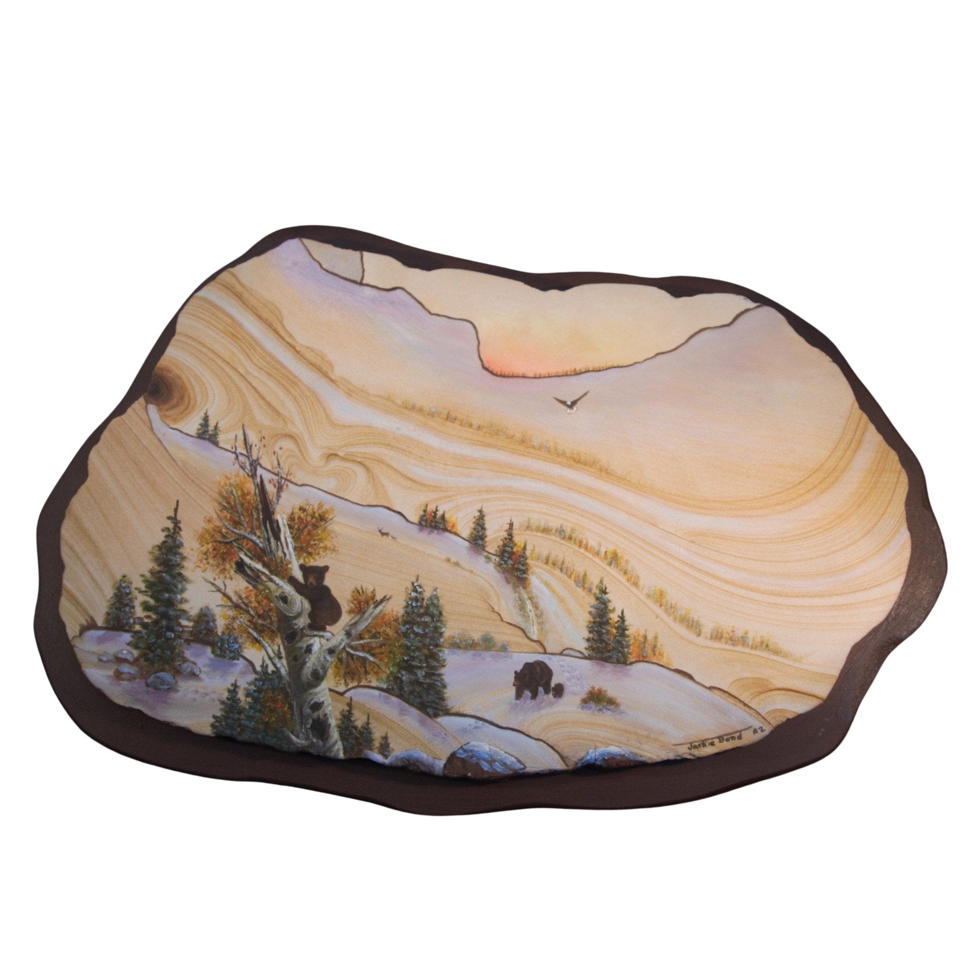 Sandstone Wall Art Bear Landscape