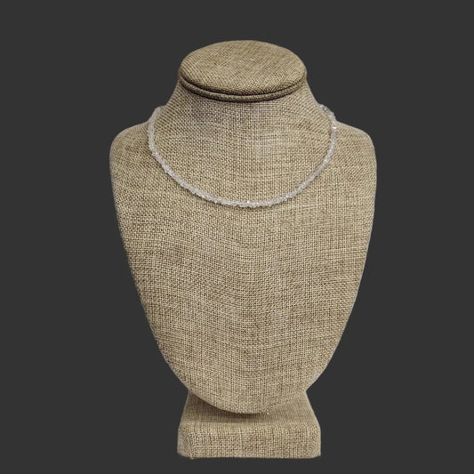 This necklace has sterling silver hardware and many extra small Herkimer's on it.