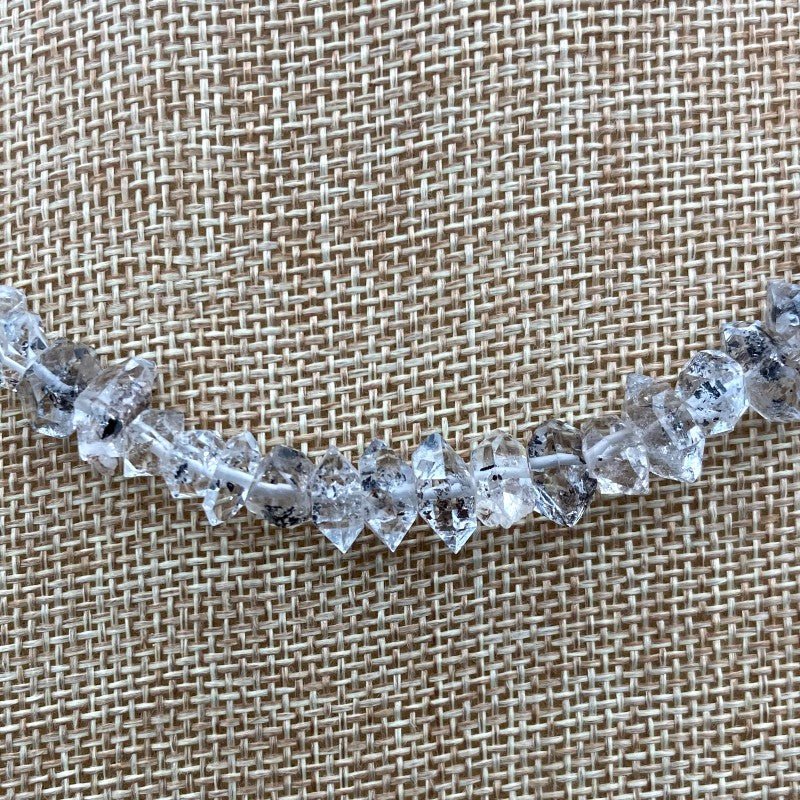 Close Up Of X-Small Herkimer Diamonds On Necklace