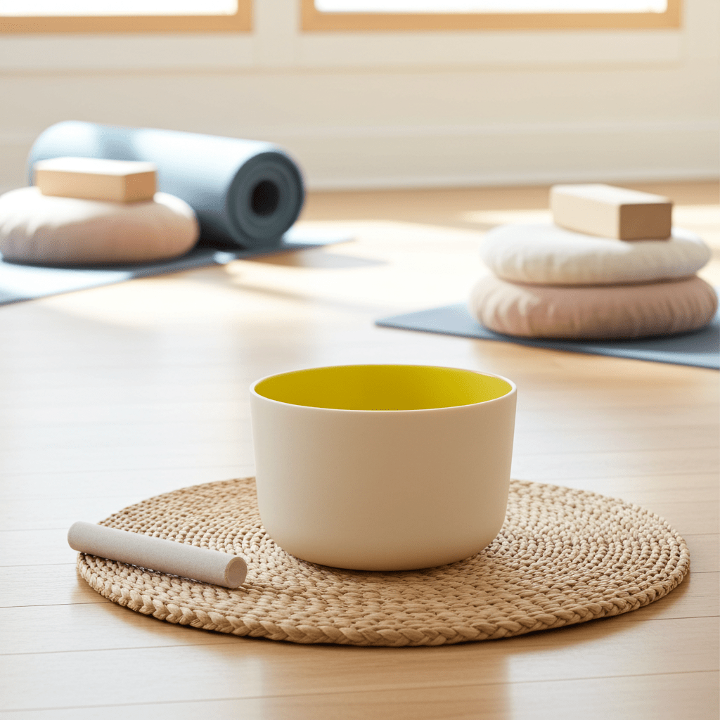 Yellow Quartz Crystal Singing Bowl 10 Inch