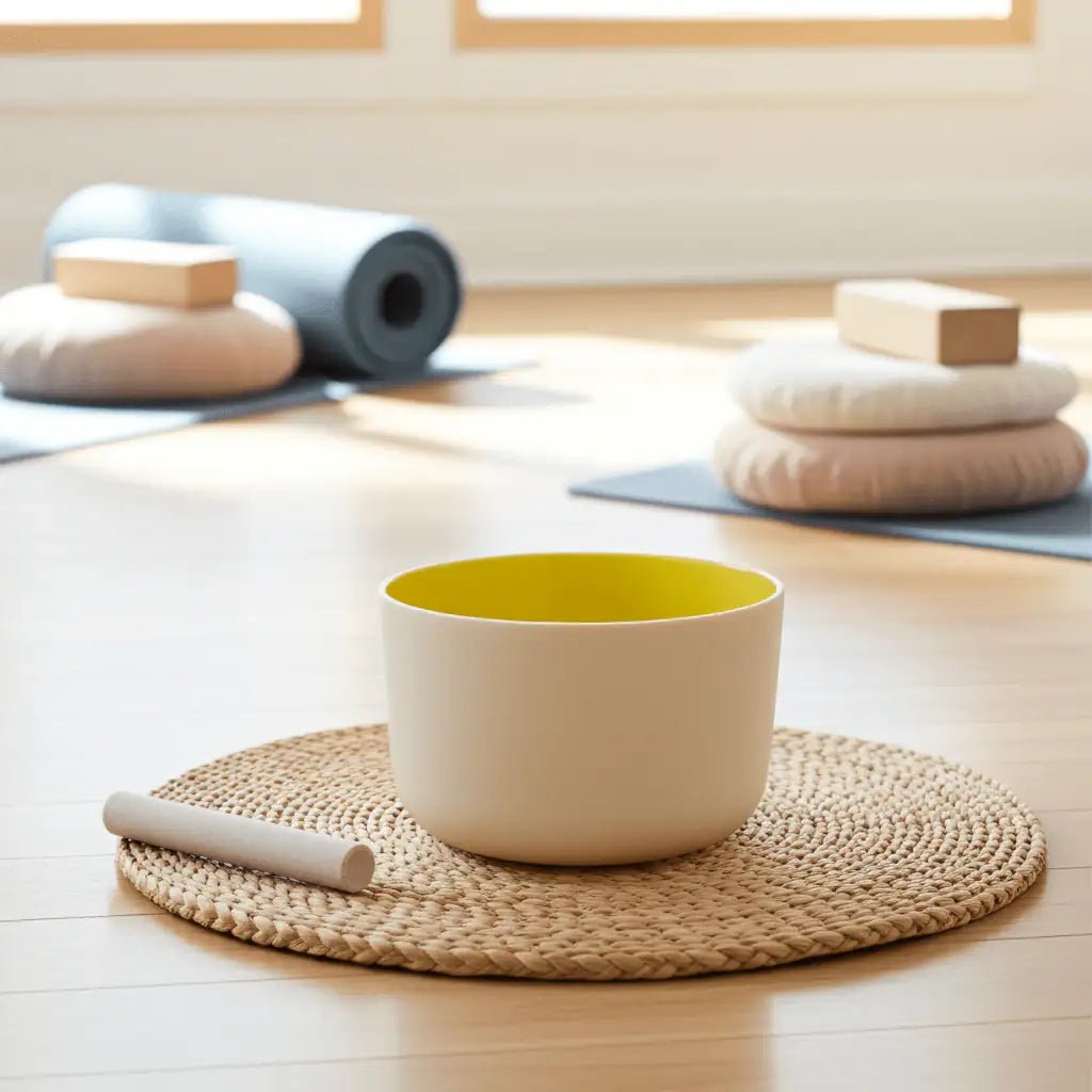 Yellow Quartz Crystal Singing Bowl 10 Inch