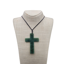 Load image into Gallery viewer, Nephrite Jade Cross Necklace
