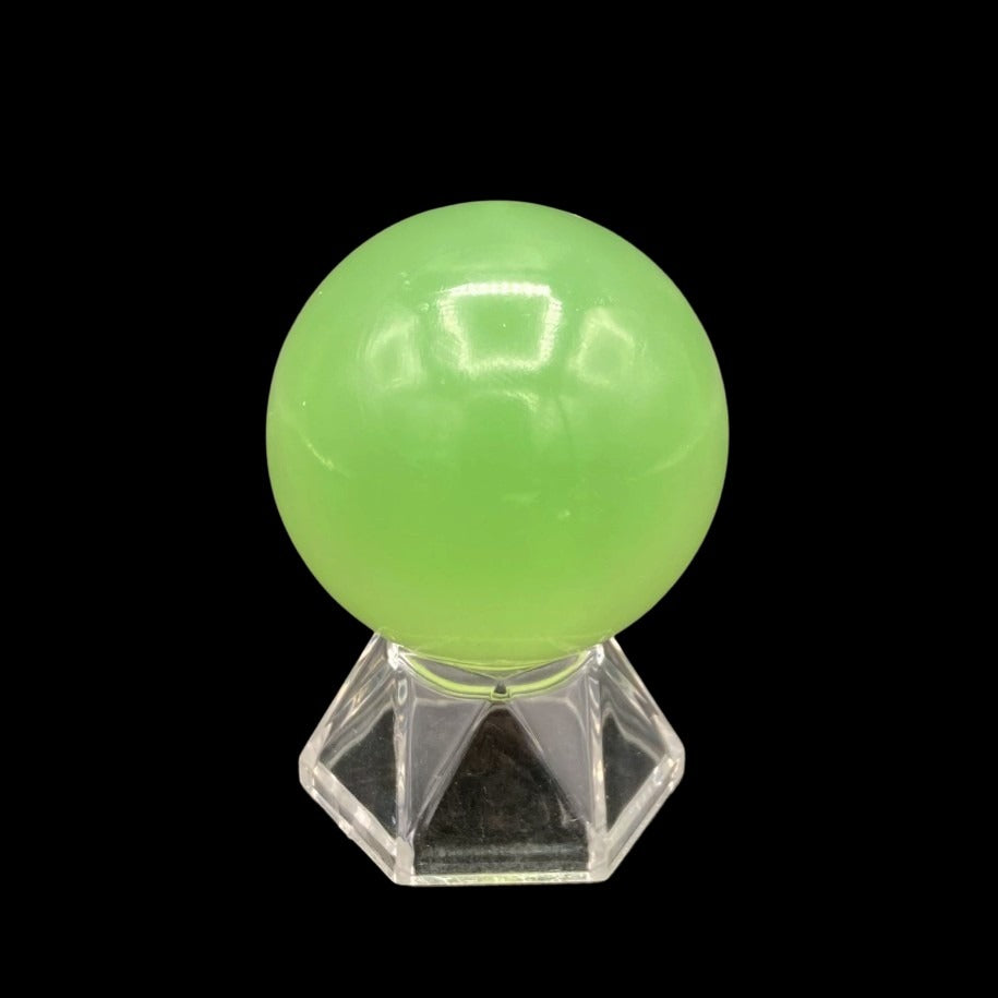 Front Side Of Green Calcite Sphere