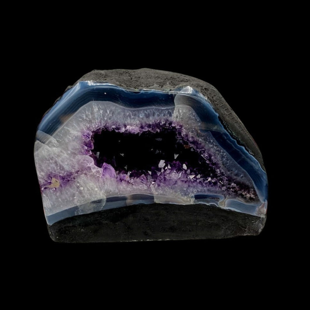 Front Polished Side Of Amethyst Geode Cathedral