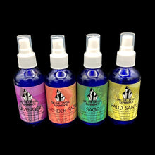 Load image into Gallery viewer, Lavender, Lavender Sage, Sage, &amp; Palo Santo 100% Pure Organic Essential Oil Sprays
