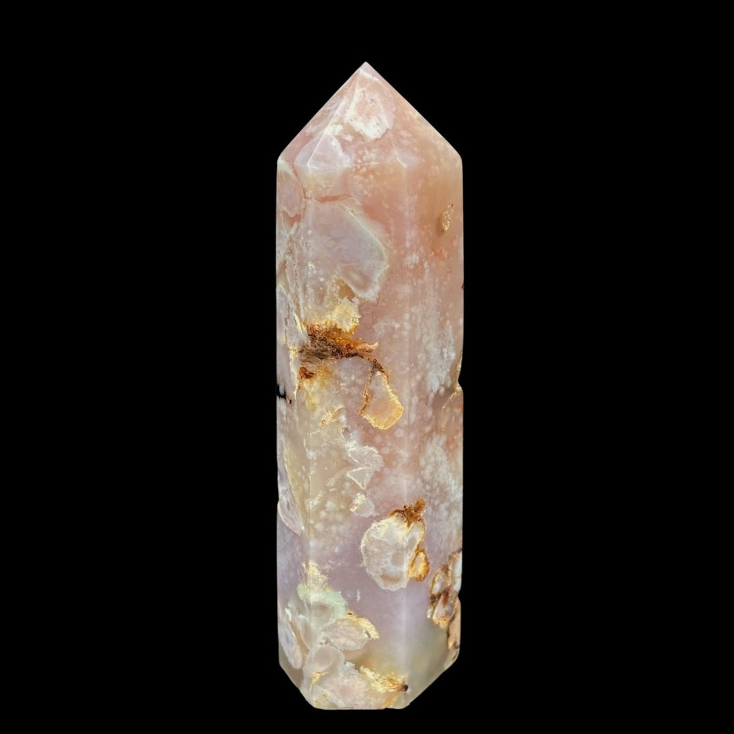 Front Side Of Flower Agate Tower Point