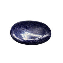 Load image into Gallery viewer, Polished Blue Gold Stone Palm Stone Oval
