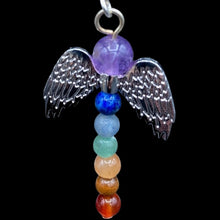 Load image into Gallery viewer, Close Up Of Chakra And Angel Earrings
