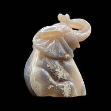 Load image into Gallery viewer, Back Side Of Carved Agate Elephant
