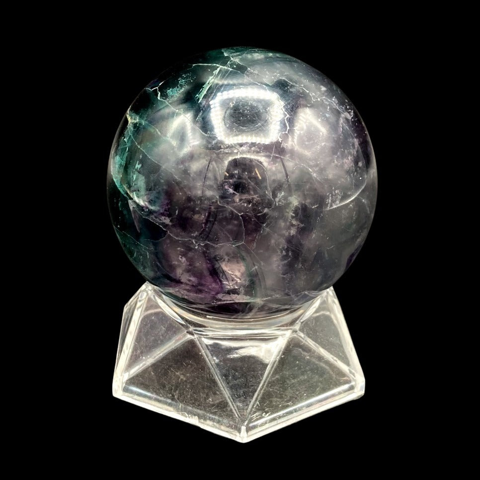 Front Side Of Fluorite Crystal Ball