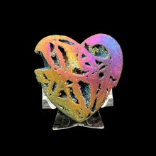 Load image into Gallery viewer, Front Side Of Titanium Rainbow Heart

